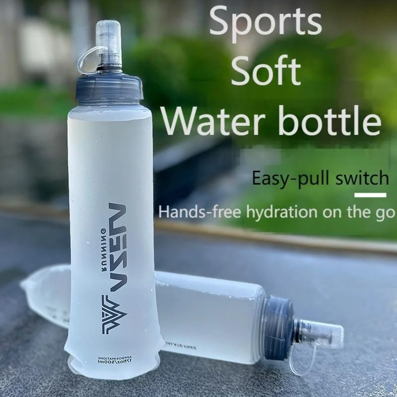 

Large Capacity 500ml Portable Water Bottle, Collapsible Sports Water Bag, Outdoor Hiking/Terrain/ Cycling/Running Water Bottle