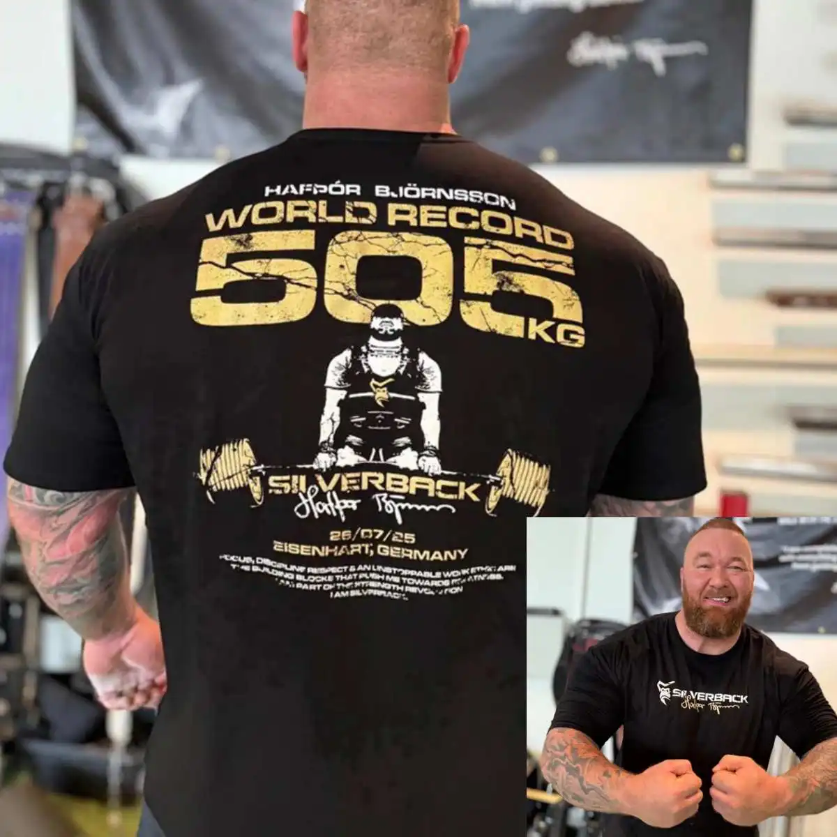 T-shirt de sport et de loisirs Silverback Fitness pour hommes et femmes, marque de luxe, nouveau logo artistique 2026