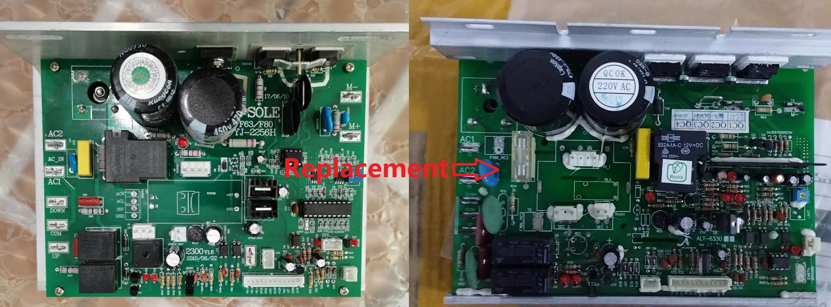 Placa base de circuito para cinta de correr, controlador ALT6330 ALT-220 ALT-6330A ALT6330A, 6330 V SOLE Spirit Motor, envío gratis