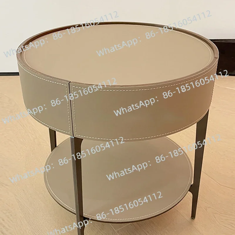 Italian Minimalist Bedside Table Modern Minimalist Solid Wood Storage Bedside Table
