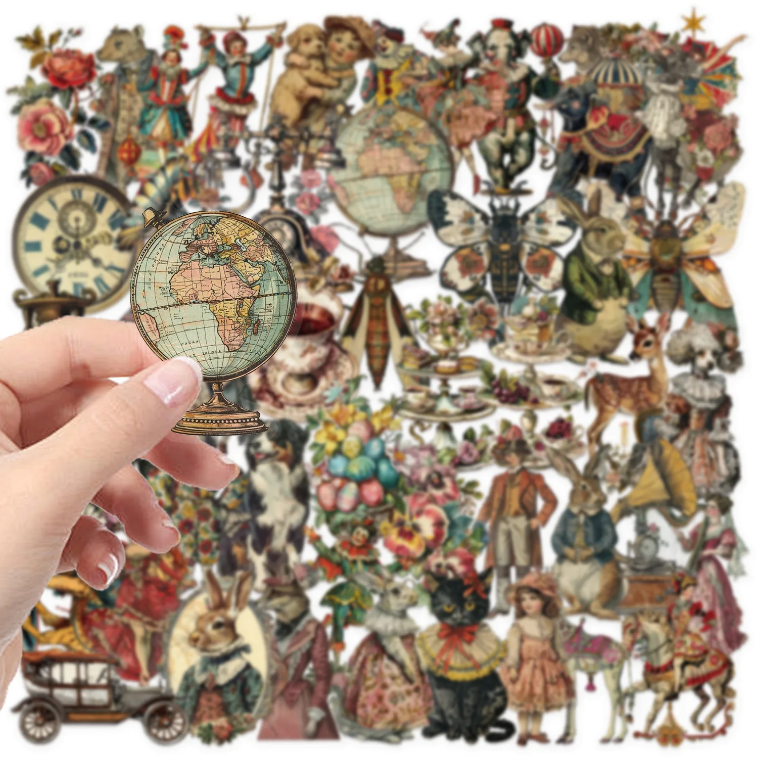 50PCS Victorian Era Stickers Graffiti Stickers DIY Diary Phone Case Handmade Scrapbook Aesthetic Stickers image 2