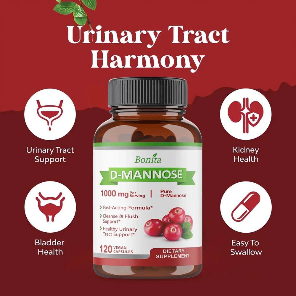 D-mannose Supplement, Suitable For Both Men And Women - 1000mg, Maintains Urinary Tract And Bladder - 120 Capsules