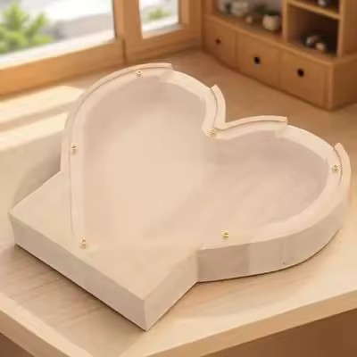 Wooden Heart Piggy Bank Clear Savings Box for Adults Coin Storage Nursery Decor Gift Clear Piggy Bank For Adults Idea