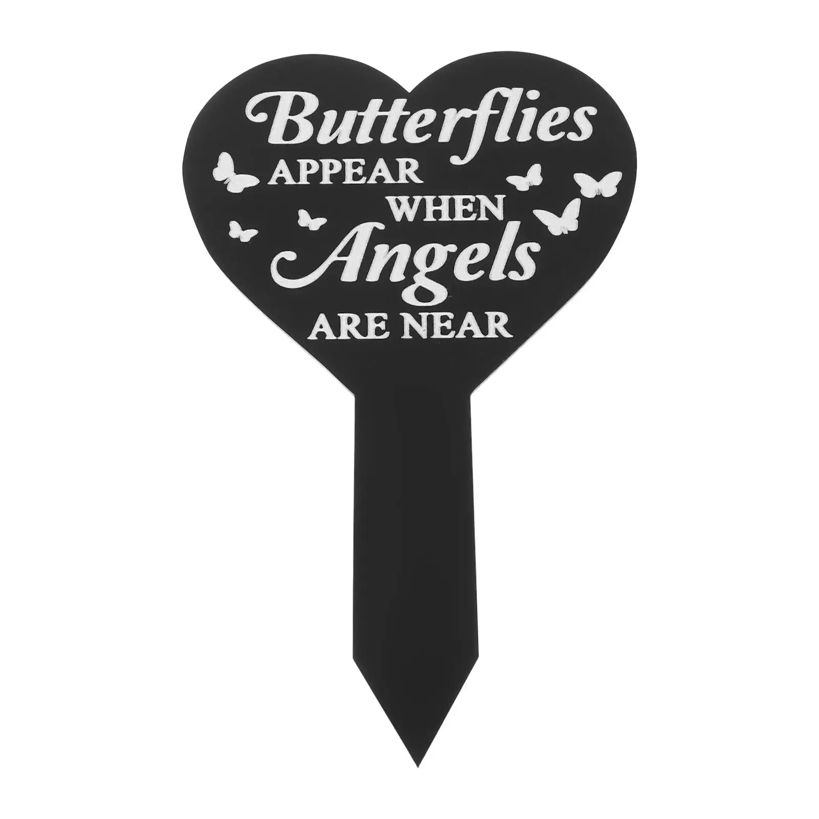 

Acrylic Heart Shaped Memorial Stake Cemetery Grave Marker Outdoor Garden Decoration Yard Ornament Deceased Stake Adornm