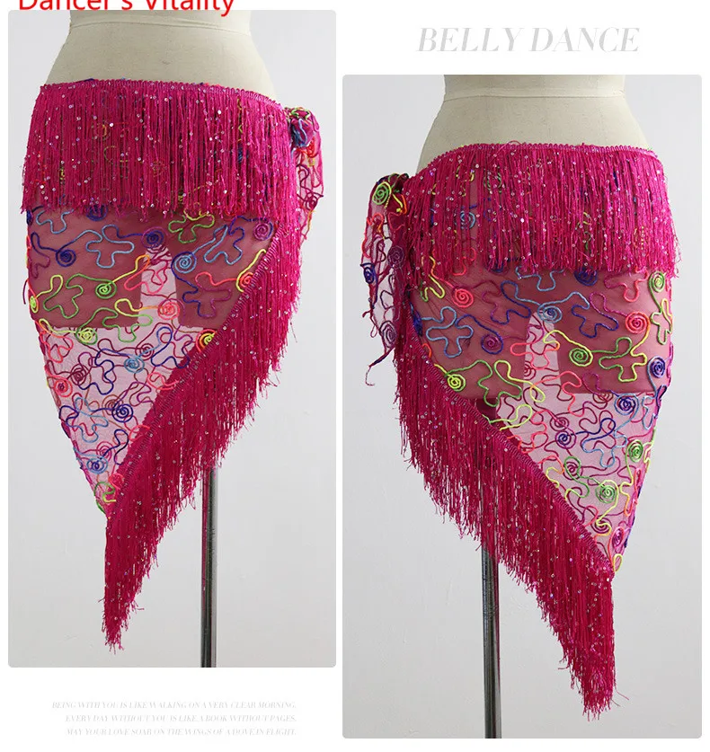 Wholesale Belly Dance Belt For Women Belly Dance Hip Scarf Sexy Tassel Belly Dance Belt Women Belly Dance Triangle Towel