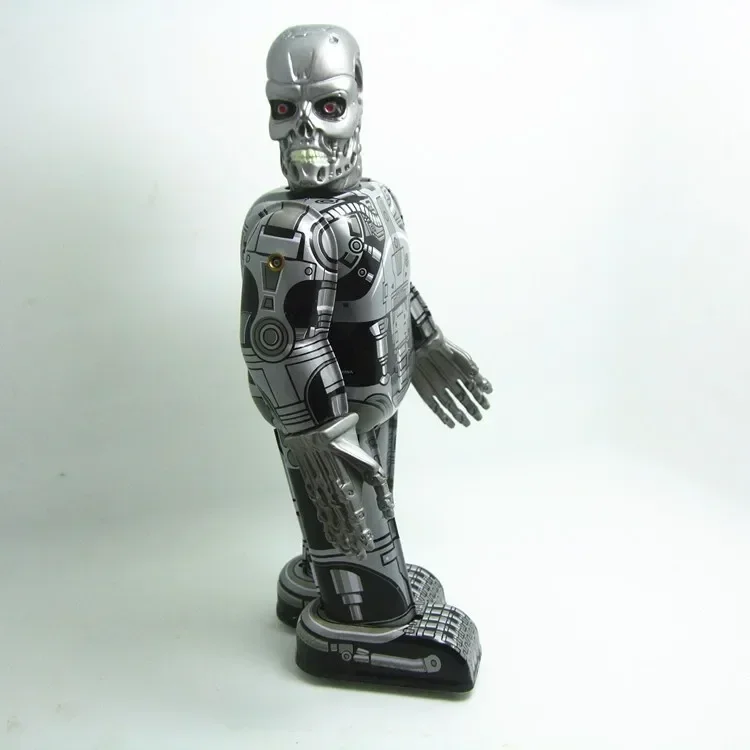 [Zabawna] Klasyczna kolekcja Retro Mechanic Wind up Metal Walking Tin terminator robot zabawka Zabawki mechaniczne prezent na boże narodzenie dla dzieci