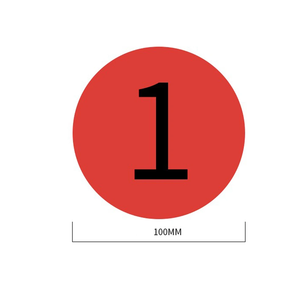 

36 Pcs Digital Carpet Game Trainning Sticker Positioning Circle Stickers Number Numbers Spots