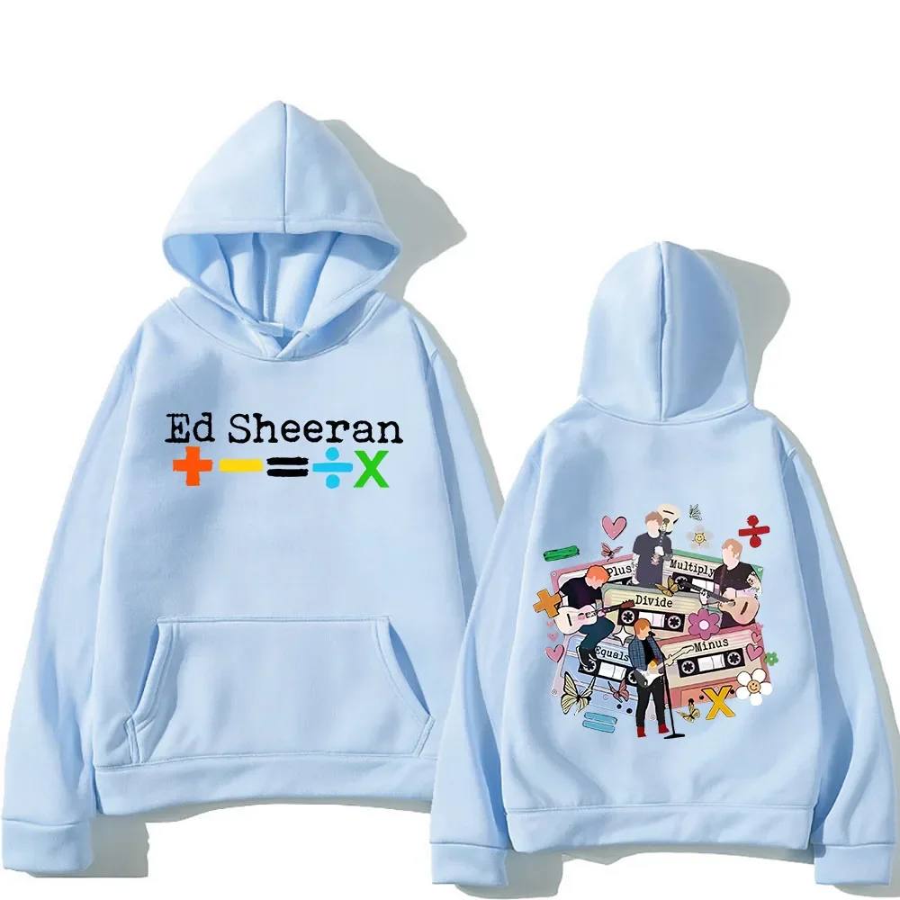 Ed Sheeran Tour 2024 Hooded Double-sided Printing Retro Hip Hop Sweatshirt With Hooded Fleece Punk Clothing Sudaderas Soft Hoody