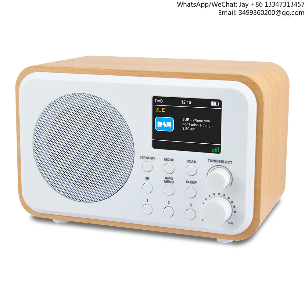 

Radio Digital FM Radio Alarm Clock Wooden Effect Headphone Socket DAB Radio