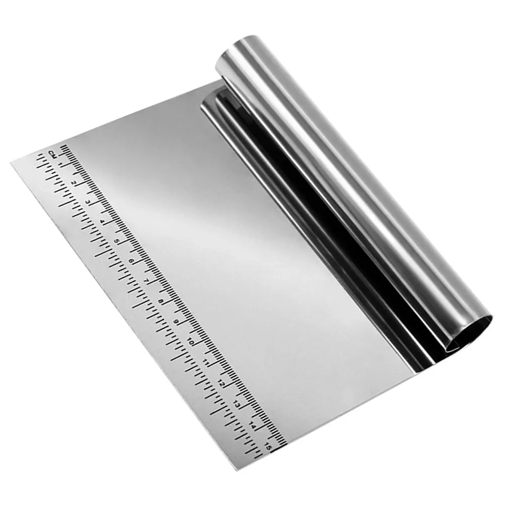 

Stainless Steel Dough 430 Bench Tool Cake Scraper Pastry Metal Bread Cream Mousse Smoother Kitchen Food
