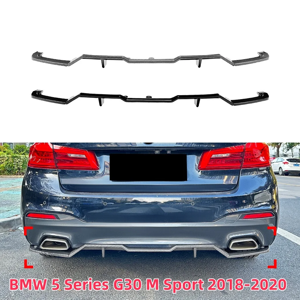 

Car Rear Bumper Diffuser Lip Rear Side Splitters Spoiler Lip For BMW 5 Series G30 M Sport 2018-2020 MP style ABS Rear Bumper