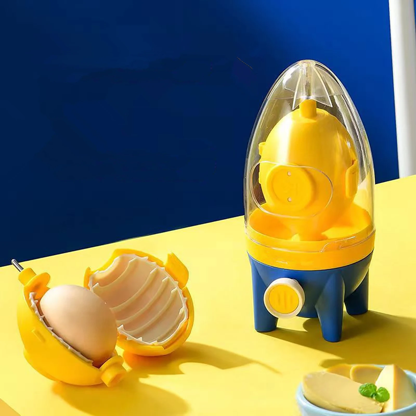 1Pc Rocket Manual Golden Egg Puller Scrambler Household Egg White Yolk Mixer Albumen Blender Without Breaking Eggs Kitchen Tools