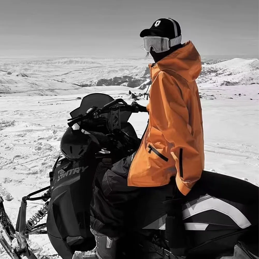 بدلة تزلج نسائية من NuJune X Zachariah سترة شتوية حرارية مقاومة للماء مع بنطلون للتزلج على الجليد معطف فضفاض عصري على الجليد #2