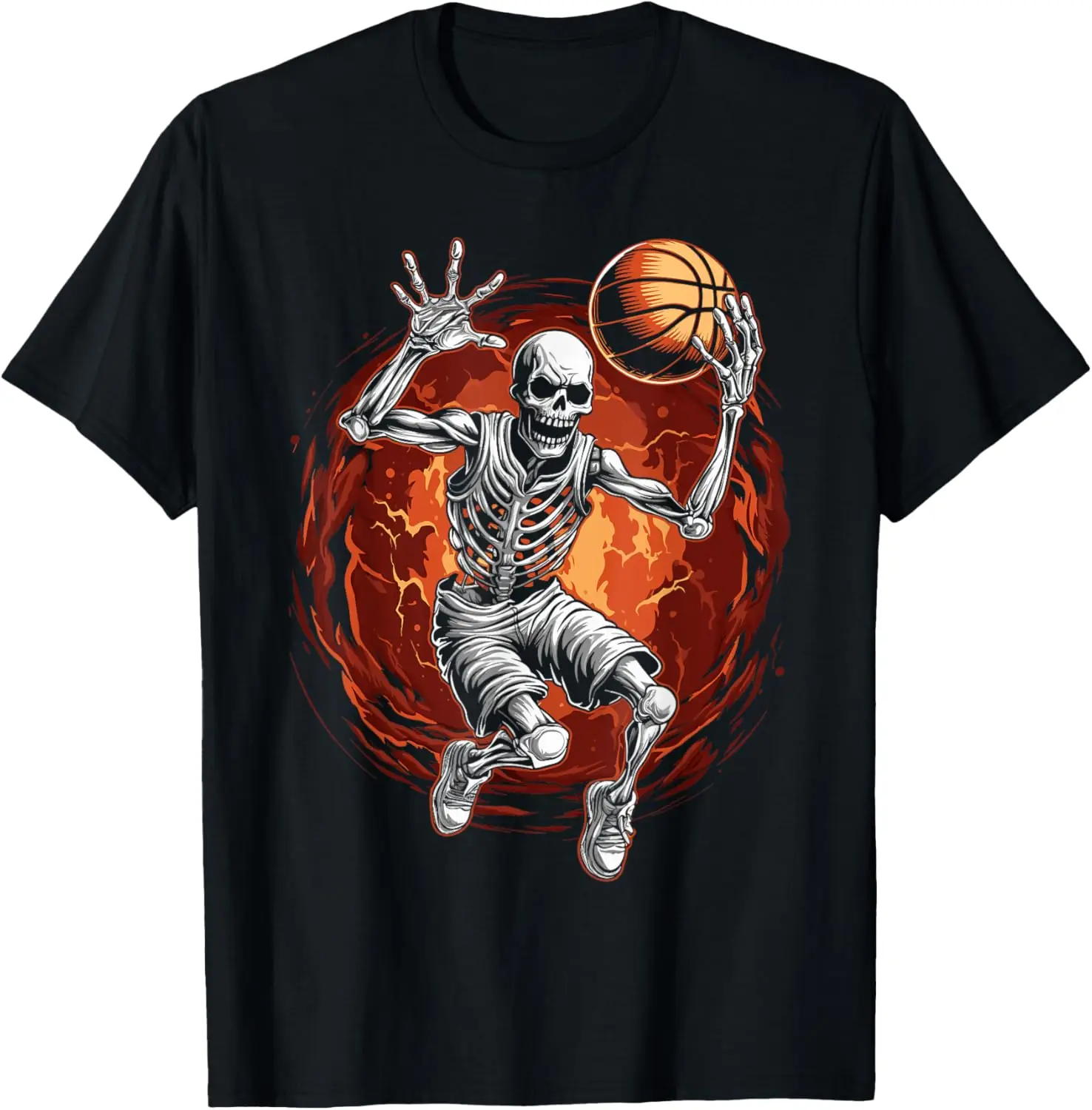 Spooky Basketball Player Skeleton Halloween Men, Women, Kids T-Shirt