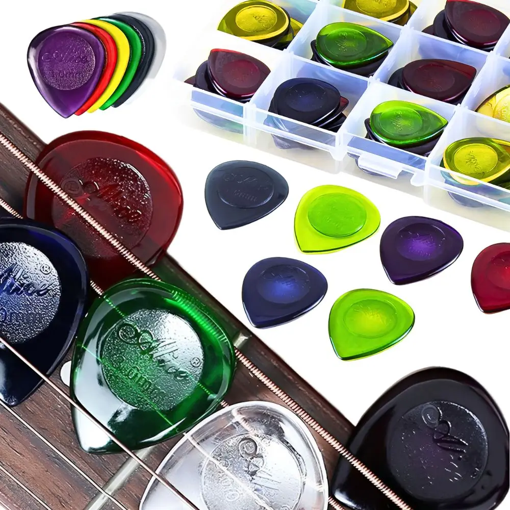 8pcs JS 1/2/3mm Plastic Guitar Pick Mixing Colors & Sizes Essential For Playing Folk Acoustic Guitars Electric Basses YMY