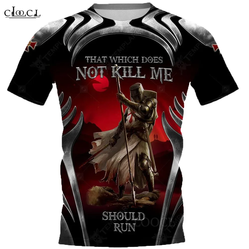 HX Knights Templar T-shirts 3D Print Men Clothing Women Casual Streetwear Harajuku Short Sleeve Tops Men Clothing Dropshipping