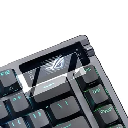 Premium Protective Tempered Glass Screen Protector Film for ASUS ROG Azoth X Extreme 75% Mechanical Keyboard Small Window