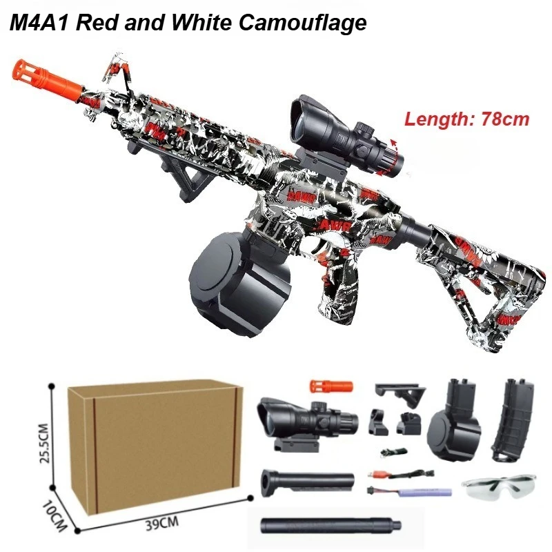 M416/M4A1 Wasserbomben-Spielzeugpistolen-Set, elektrischer Outdoor-Werfer, präzises Schießen, Sport-Spielzeugpistole, Kindergeburtstagsgeschenke, keine Kugeln