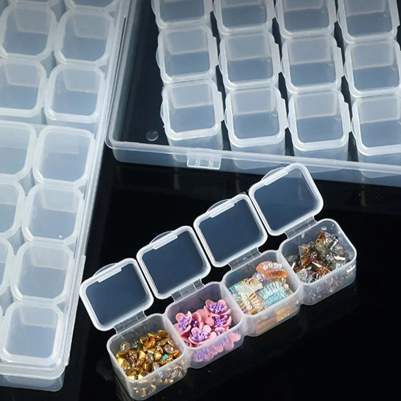 28 grid diamond painting tool storage box, diamond painting embroidery accessory container view 4