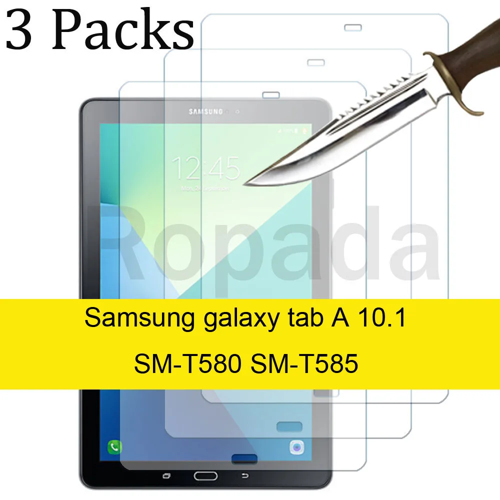 3PCS Glass screen protector for Samsung Galaxy Tab A 10.1 (2016) SM-T580 SM-T585/SM-T510 SM-T515 10.1\'\' tablet film