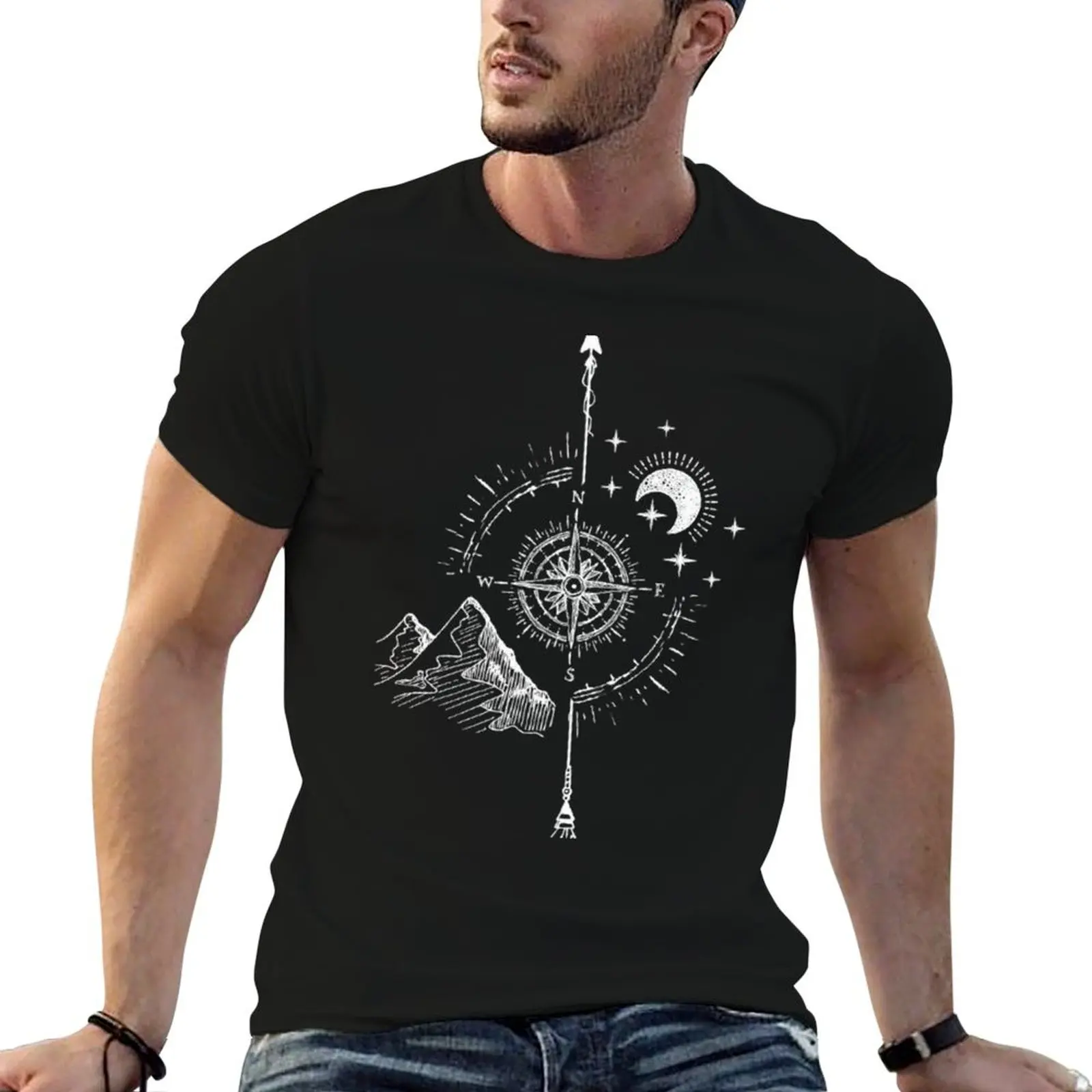

compass T-Shirt man t shirt graphic man t shirt summer T-Shirt