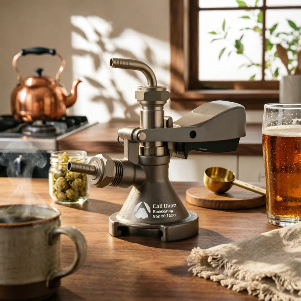 Compact a Type Beer Splitter Lever Handle Upright Hose Adapter for Home Beer Dispensing