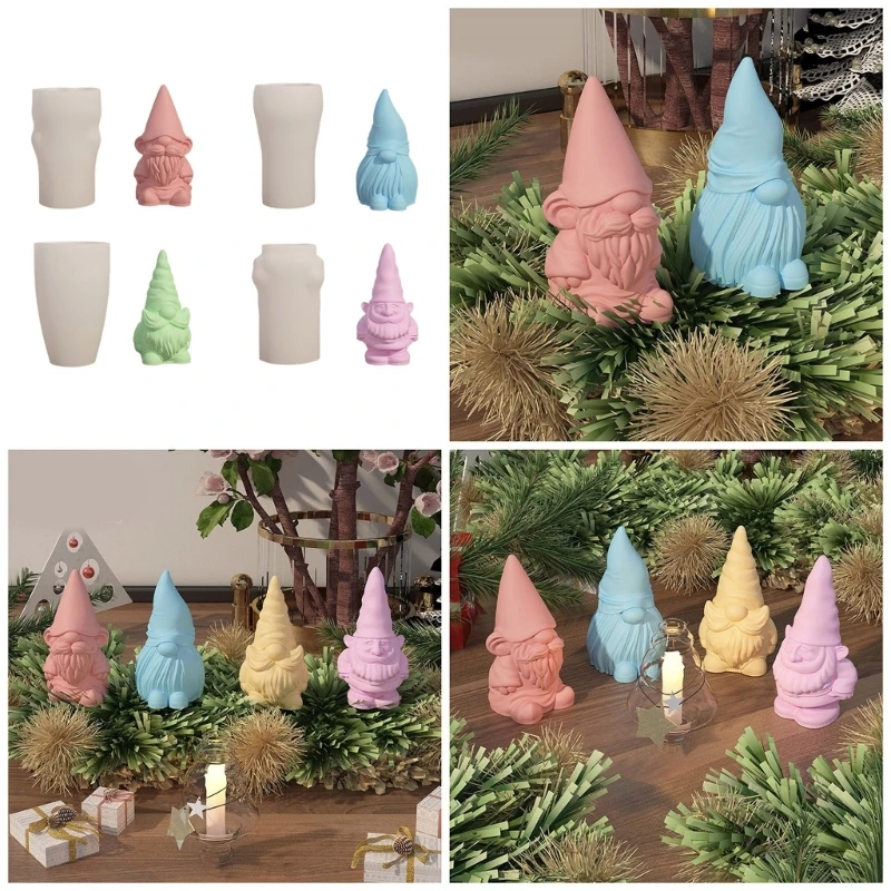 

DIY Crystal Dropping Glue Mold No Face Dwarf Decoration Molds Christmas Gnome Silicone Mould Versatile Epoxy Resin Mold