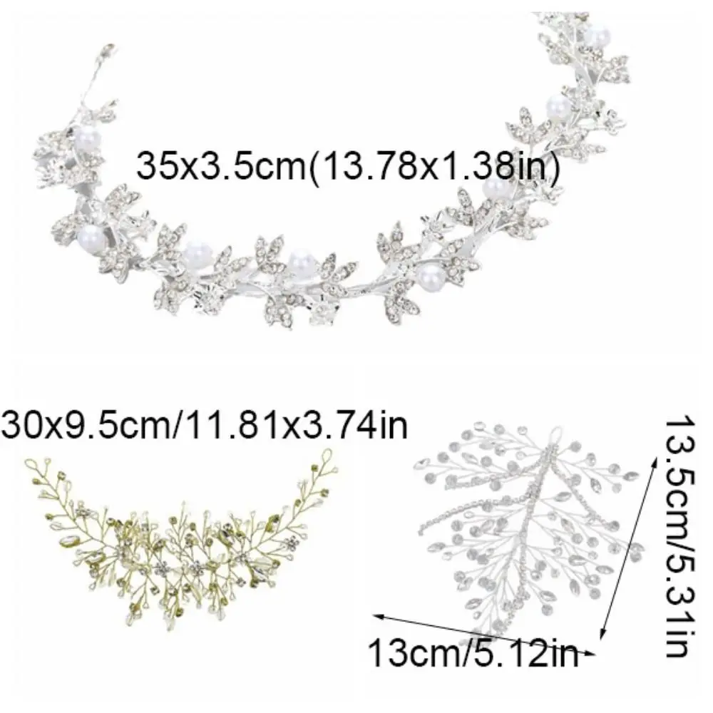 أنيقة حجر الراين العروس غطاء الرأس تألق زهرة التصوير عقال اليدوية النمط الفرنسي الزفاف إكليل الشعر مجوهرات #5
