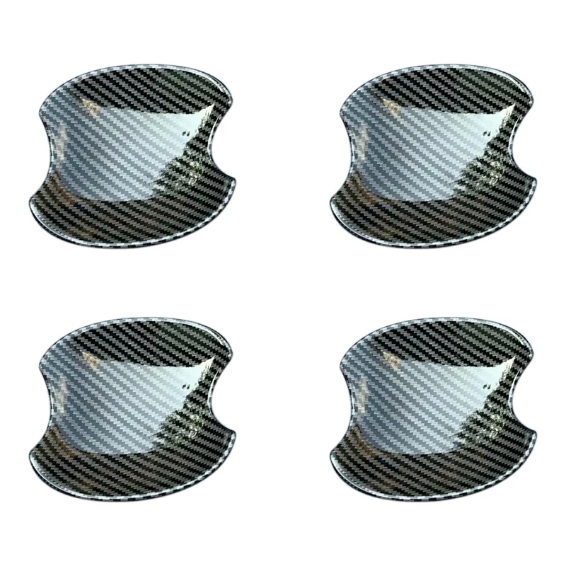 For Toyota Raize A200A/210A 2019 2020 Carbon Fiber Car Door Handle Bowl Cover Trim Sticker Decoration Accessories, 4PCS