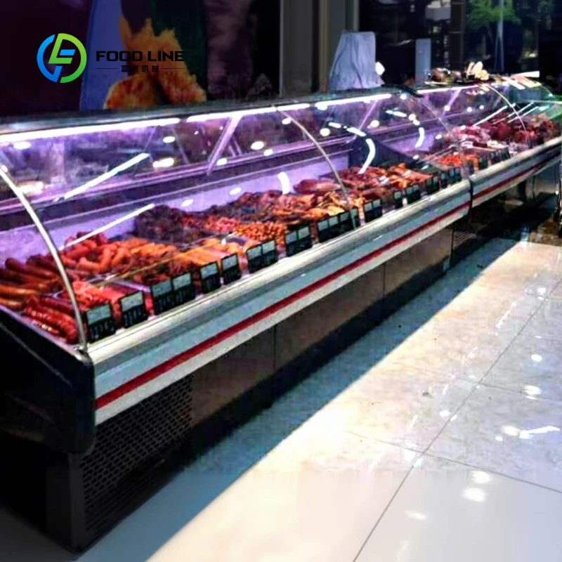 Customized Commercial Cooler Meat Display Chiller Refrigerated showcase Meat Display Fridge Deli Meat Display Refrigerator