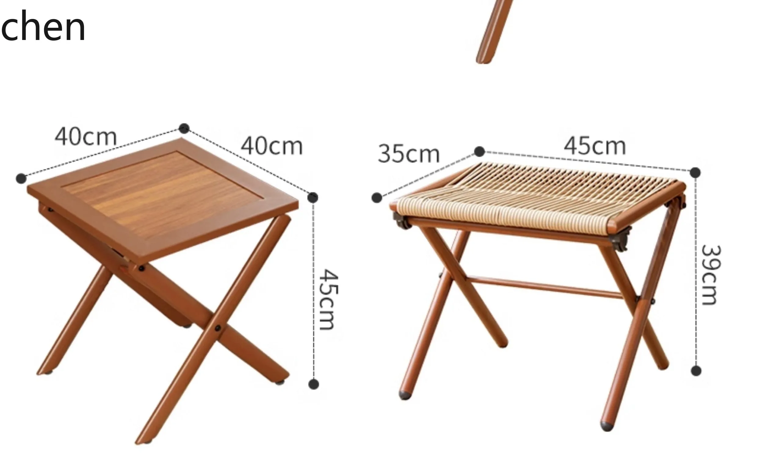 Balcony Lounge Chair Home Casual Folding Chair Garden Tea Table  Sofa Terrace Chair