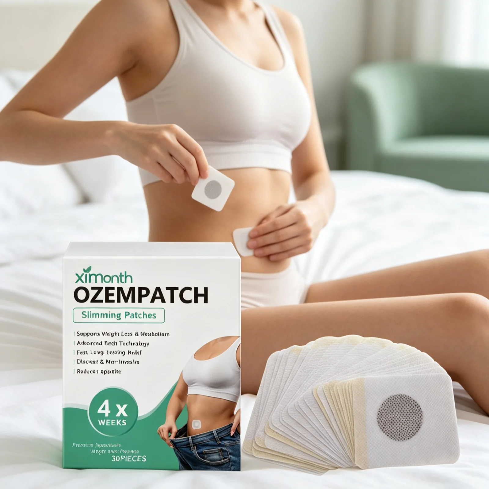 Herbal Navel Patch Dispel Dampness Detox Promote Metabolism Eliminate Edema Tightening Skin Belly Fat Burning Slimming Stickers