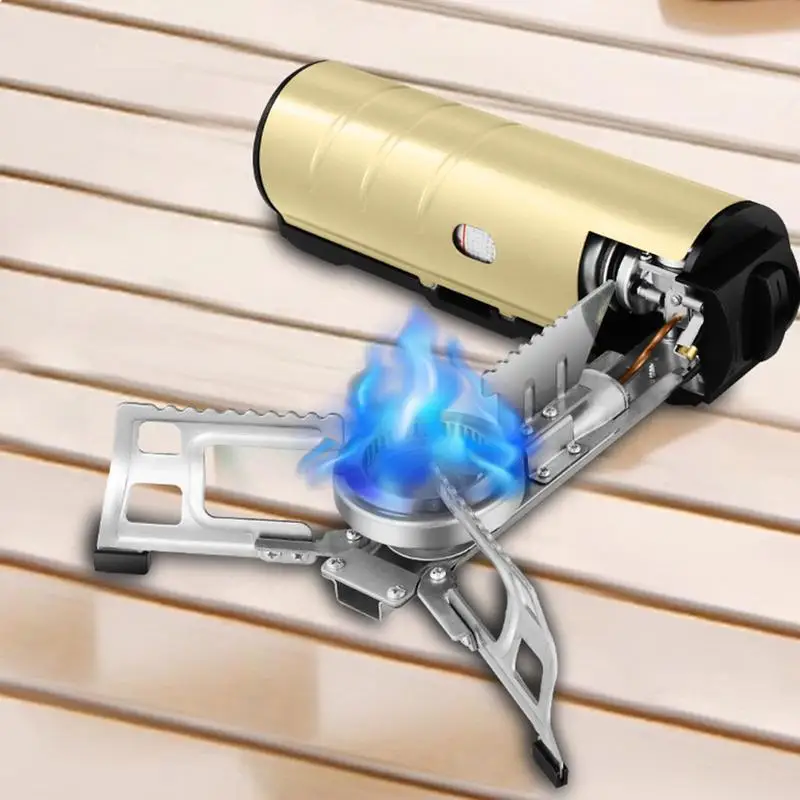 

Camp Stoves Portable Metal Camp Stove 2600W Compact Lightweight Cook Tool Gadgets Outdoor Camping Burner With Storage Handbag