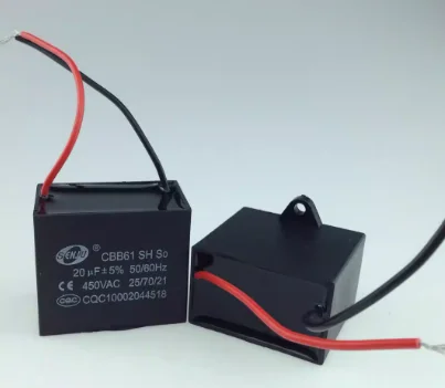1pcs /lot CBB61 20uf starting capacitance AC Fan Capacitor 20uf 450V CBB Motor Run Capacitor