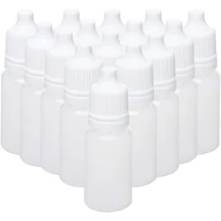 Lot de 50 compte-gouttes en plastique africain, 3/5/10/15/20/30/50ml, huile essentielle liquide, avec bouchon à vis