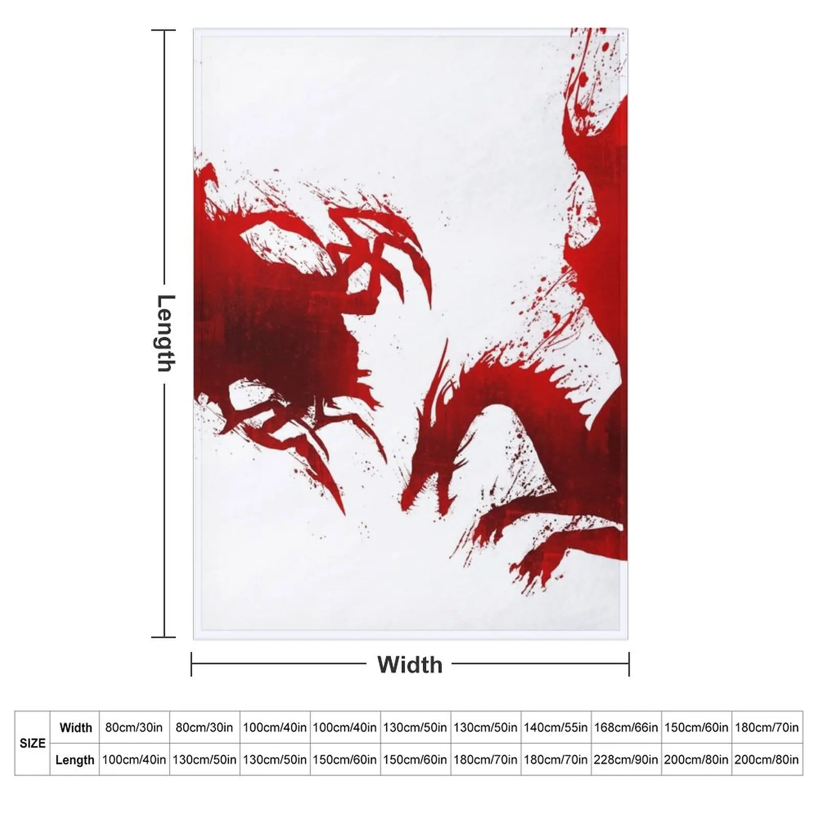 Dragon Age Origins: Awakening Blood Dragon V1 Throw Blanket Giant Sofa Weighted Plush Blankets