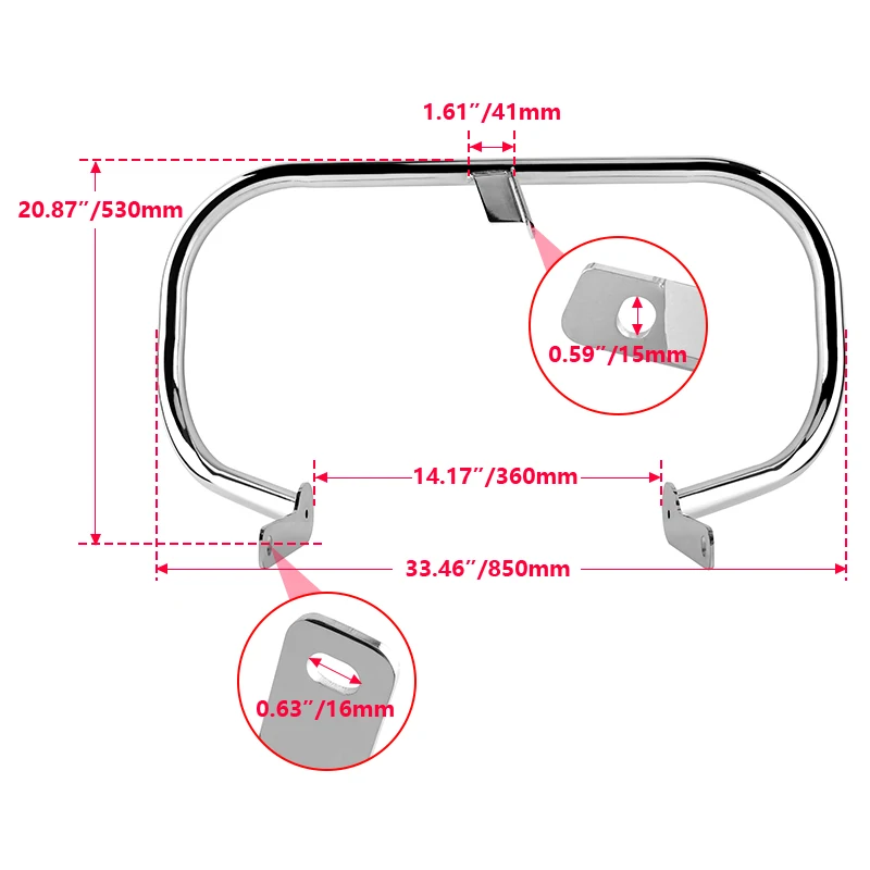 Chrome Motorcycle Engine Guard Highway Crash Bar For Yamaha Midnight Star XVS 950 V-Star XVS950 2010-up