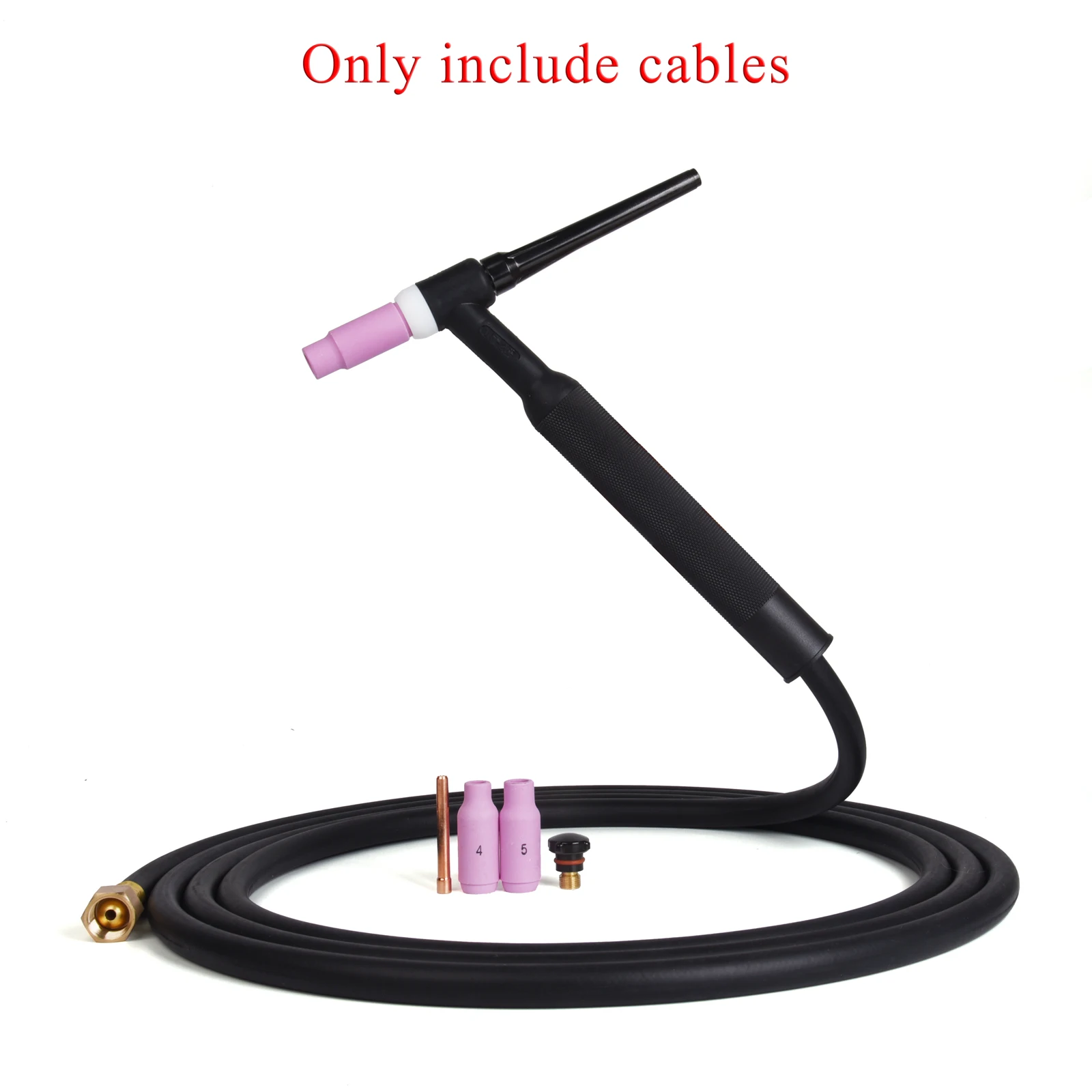 3.8m WP26 Series TIG Welding Torch Gas-Electric Integrated Rubber Hose Cable Wires M16*1.5mm Connector