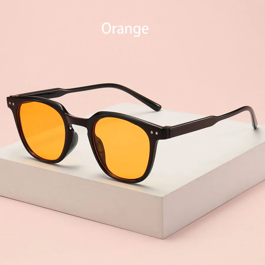 Modische Kleine Runde Unisex Damen Puder-Rouge Farbverlauf Rosa Gläser Klassische Metall-Dekoration Outdoor-Brille für Frauen und Männer – Detail 9