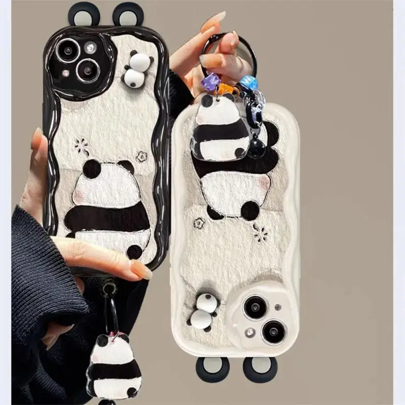 Cute Cartoon 3D Ear Panda Bear Phone Case For for Honor20 90LITE 5G  Huawei P30 Pro P40 Lite P30 Nova7S 9S 10SE Mate 30 40 cover