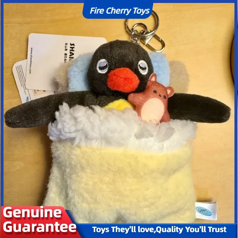 Muñeco de pingüino básico Pingu Pinga auténtico, juguetes Kawaii, almohada para dormir para niñas, muñeco de peluche de postura de pie grande, regalos de navidad