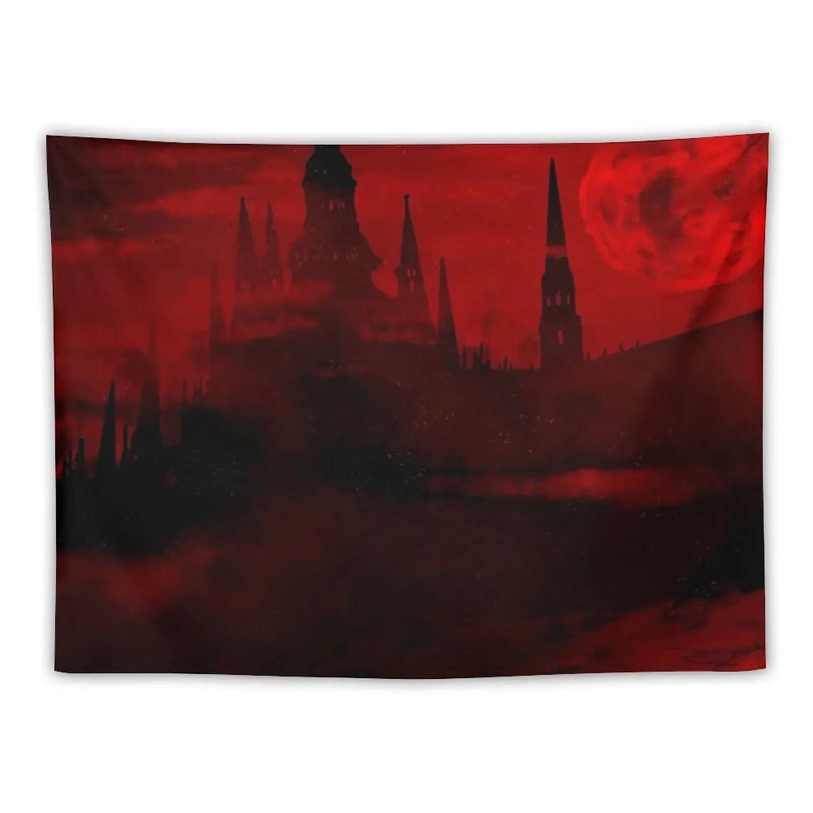 

Bloodmoon Castle Tapestry Decoration Aesthetic Room Decorations Aesthetics Wall Hanging Decor Tapestry