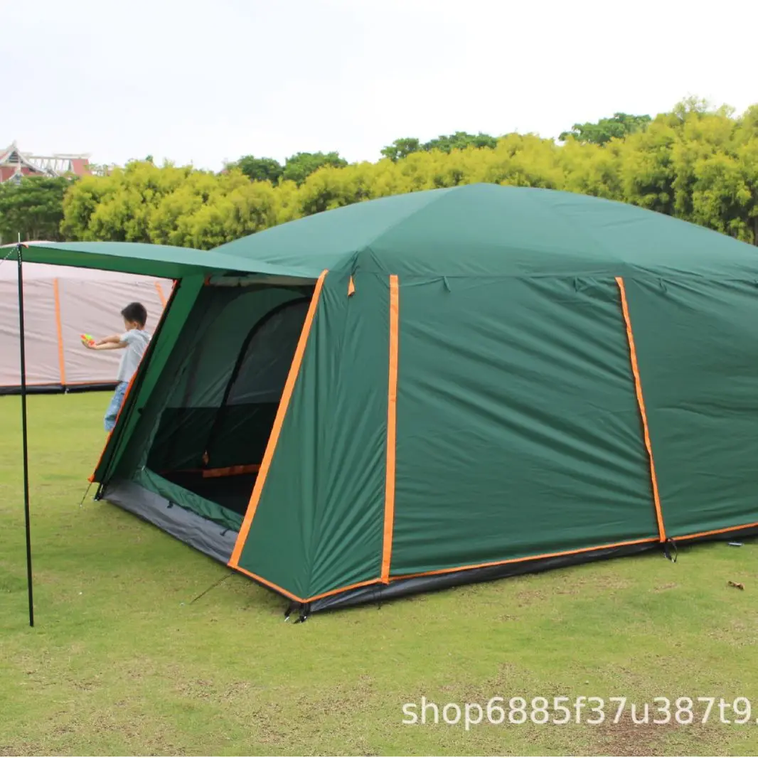 Rainbow Storm Camping Tent, dois quartos e um salão, piquenique de sombreamento, Big Tent, 3-6-12 pessoas