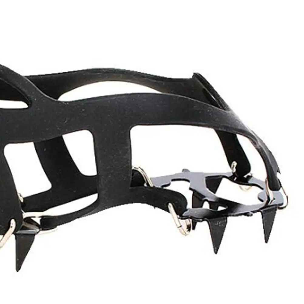 18 الأسنان سيليكون الأشرطة المضادة للانزلاق الثلوج المسامير أغطية الحذاء خفيفة الوزن دائم تسلق تسلق الجبال الأطفال المسنين