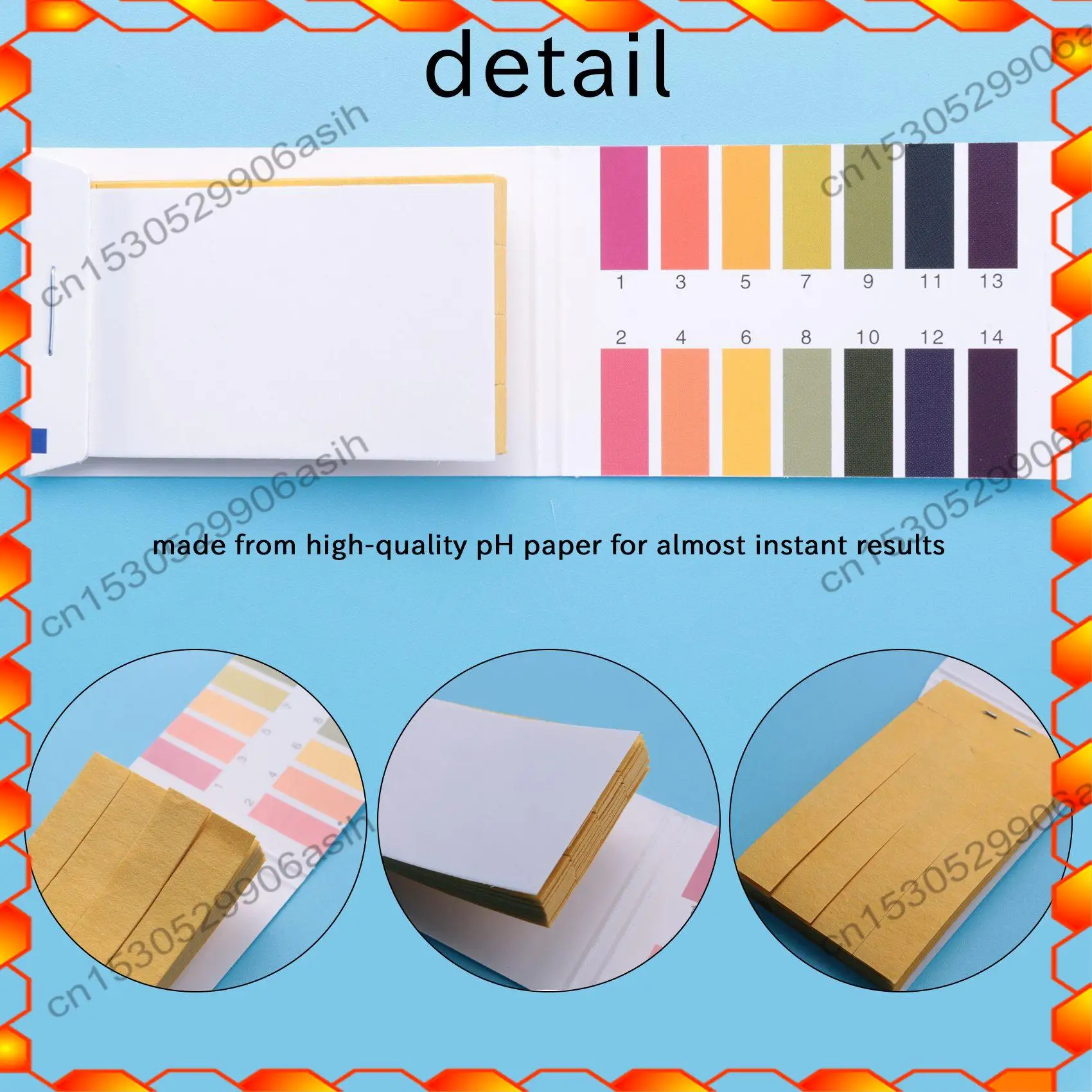 -AT52 2 комплекта 160 полосок 1-14 PH Лакмусовая бумага Ph Test Strips Водная косметика Soil PH Test Paper Strips с картой управления