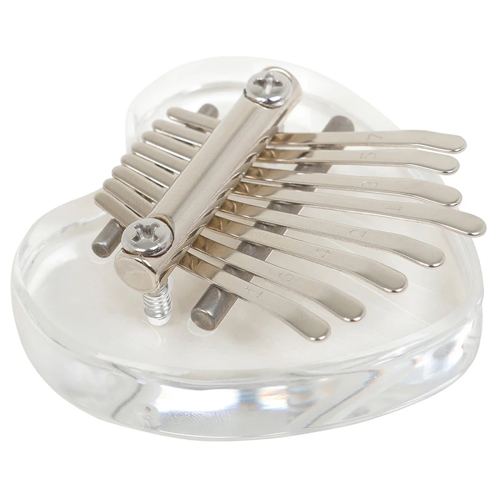 

Heart Shaped Acrylic Thumb Piano 21 Keys Small Size Portable Musical Instrument for Beginners Kalimba Finger Piano Miniature