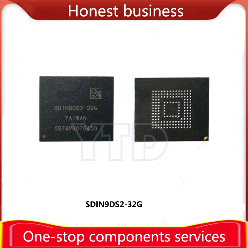 32Gb 1 Piece SDIN9DS2-32G 100% Working 100% Quality EMMC BGA153 Chip Mobile Phone Hard Disk Memory Computer Storage SDIN9DS2 32G
