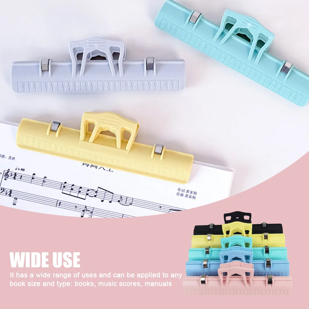 

5 Pcs Page Holder Book Clip Sheet Musical Instrument Score Note Paperclip
