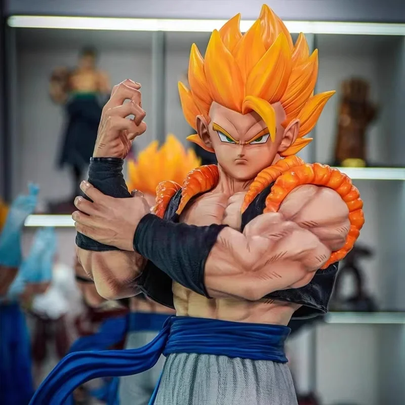Nuevo modelo de personaje periférico de Dragon Ball de 50cm, doble rey Beijit y Wujita, colección de adornos hechos a mano, regalo masculino