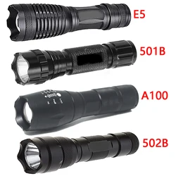 5 mode 501B 502B A100 E5 High brightness L2 15W 3800 lumens T6 Flashlight Professional camping Waterproof Flashlight